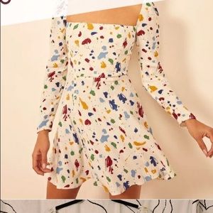 REFORMATION PAINT SPLATTER PRINT DRESS